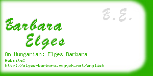 barbara elges business card